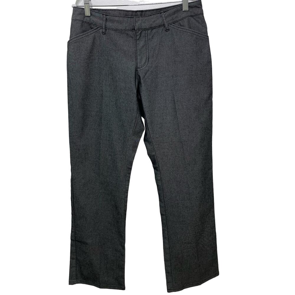 Vintage Old‎ Navy Stretch Dress Pants Low Rise Straight Leg Gray Womens Size 10
